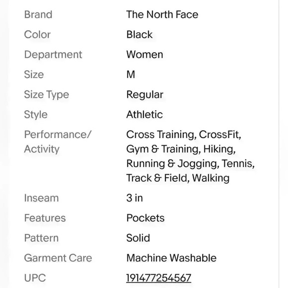 Women's North Face 3" Class V Hike Hiker Short in Weathered Black - Picture 11 of 11